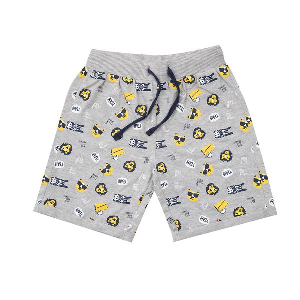 Short jersey bimbo grigio chiaro stampato - Mawi