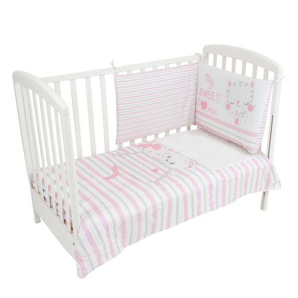Set 3 pezzi lettino gatto rosa - Mawi