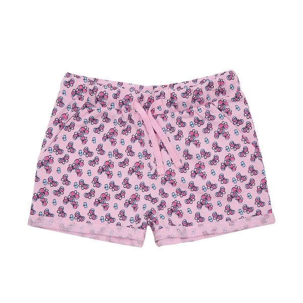 Shorts bimba rosa stampa farfalline - Mawi