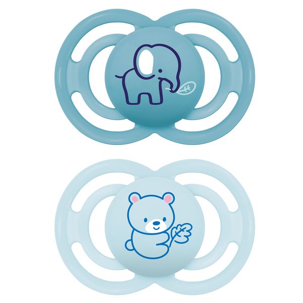 Succhietto perfect confezione doppia 16+ mesi con porta ciuccio - azzurro -  mam - Mam