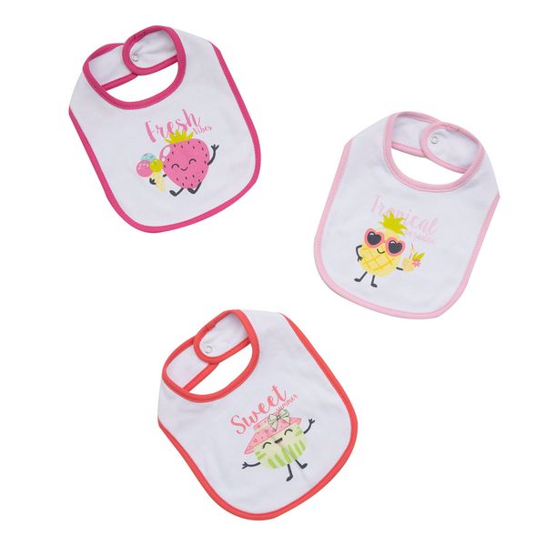 Set 3 bavaglini bimba multicolor - Mawi