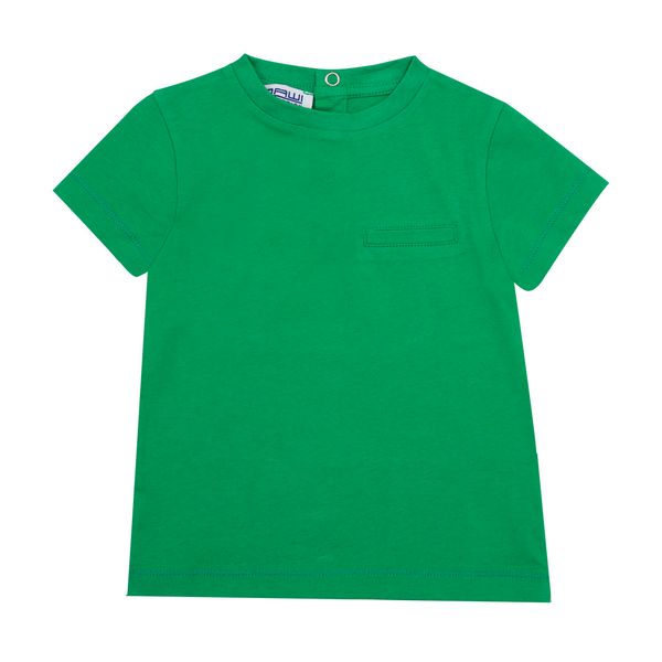 T-shirt basica in cotone con taschino verde intenso - mawi - Mawi
