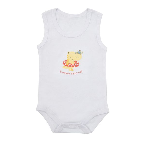 Body bianco bimbo stampa draghetto - Mawi