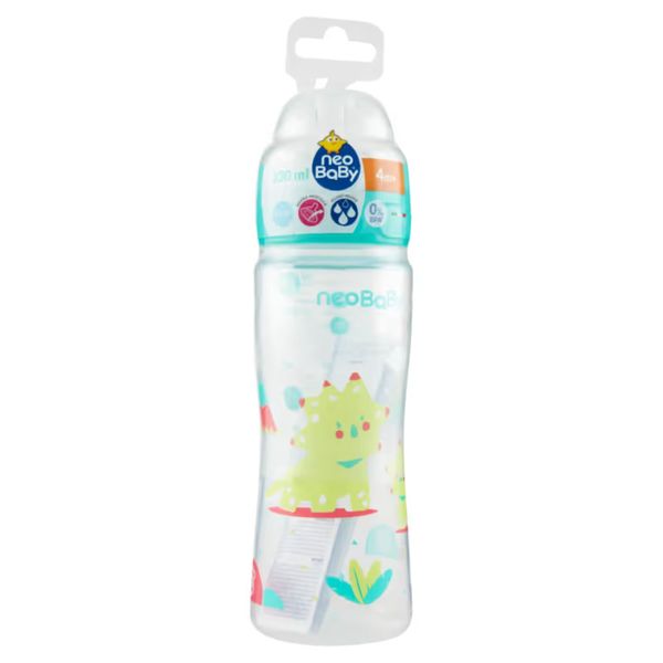Biberon pp collo largo silicone 330ml - verde - flusso veloce  - neo baby - Neo Baby