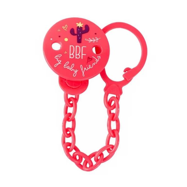 Clip salvasucchietto con catenella  - rosa - neo baby - Neo Baby