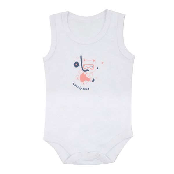 Body bianco bimba stampa gattino - Mawi