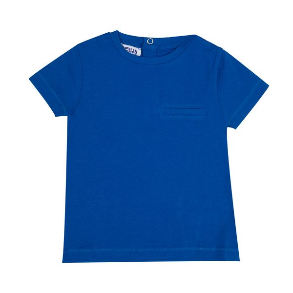 T-shirt basica in cotone con taschino blu royal - mawi - Mawi