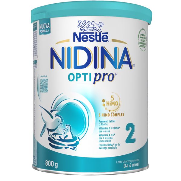 Nidina optipro 2 da 6 mesi, latte di proseguimento in polvere, latta da 800g - nestlé - NESTLE'