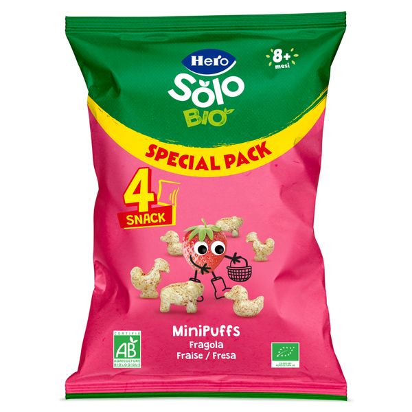 Solo bio multipack minipuff fragola 4x15gr - hero - Hero