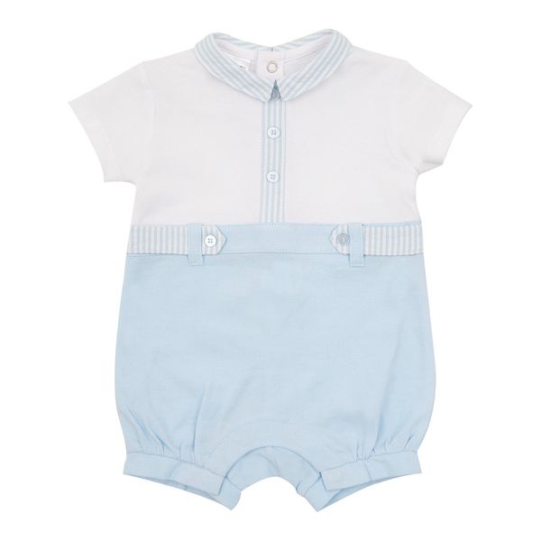 Tutina corta piquet bimbo azzurra - Mawi