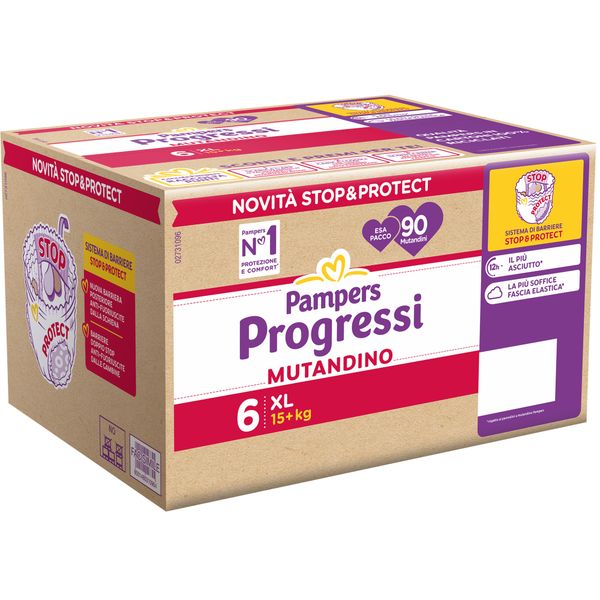 Pannolini progressi mutandino esapack taglia 6 xl x90 - pampers - PAMPERS