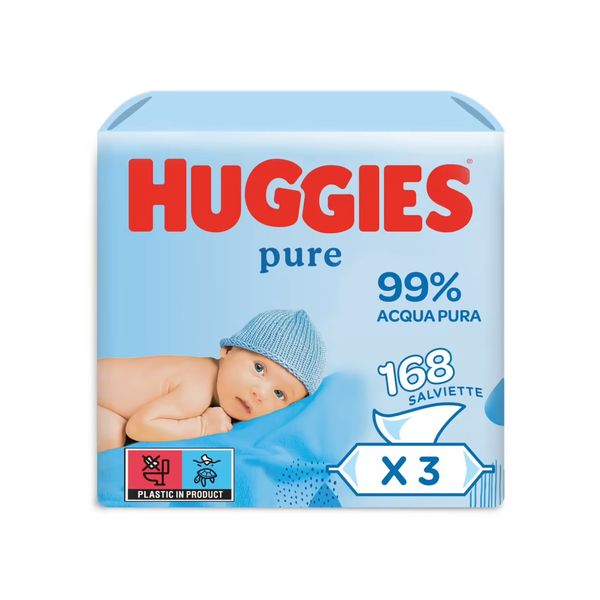 Salviette pure umidificate per bambini 3 pacchi da 56 pezzi - huggies - Huggies