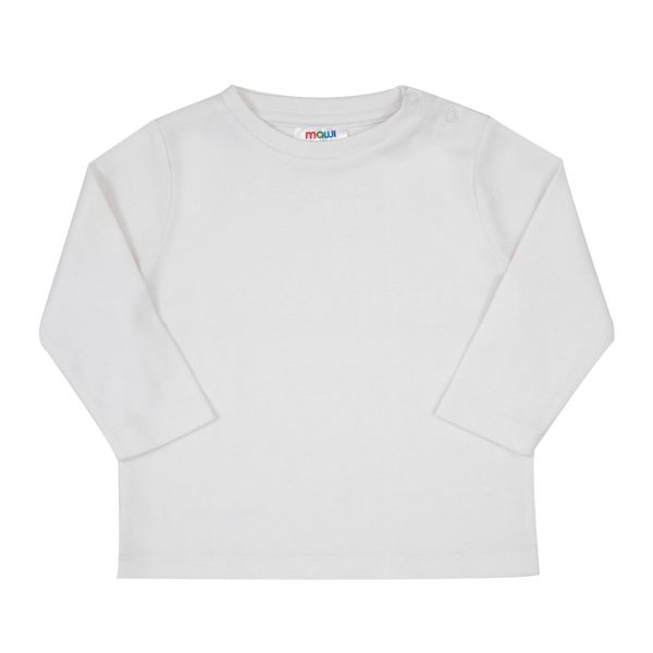 T-shirt basic manica lunga bimbo bianca - Mawi