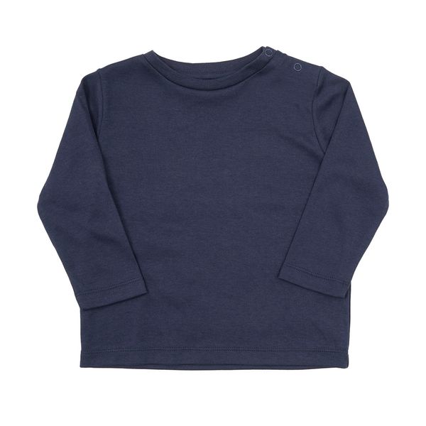 T-shirt basic manica lunga bimbo blu scuro - Mawi