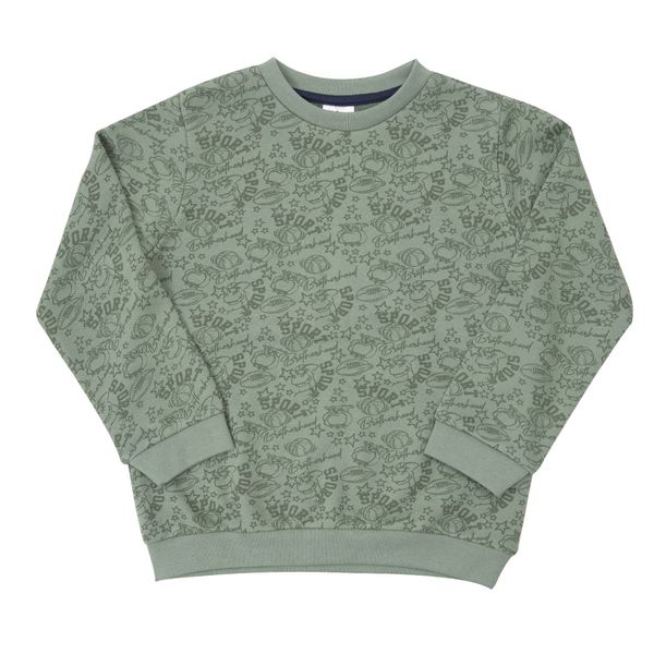 Felpa bimbo verde stampa "sport club" - Mawi