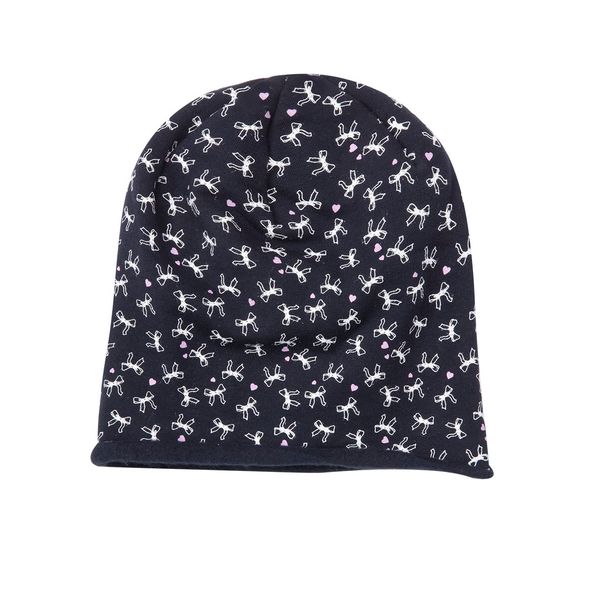 Cappello felpato bimba blu stampato - Mawi