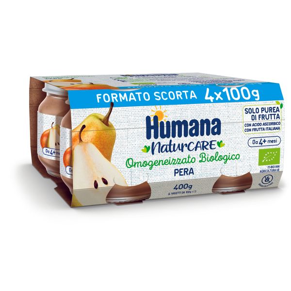 Omogeneizzato biologico  pera 4x100g - humana - Humana