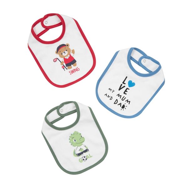 Set 3 bavaglini bimba con clip - Mawi