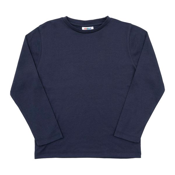 T-shirt basic manica lunga bimbo blu scuro - Mawi
