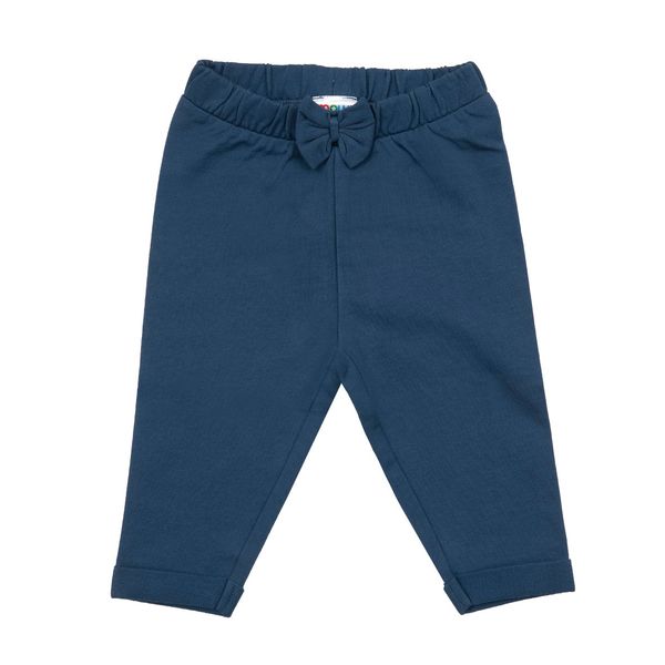 Pantalone felpato bimba blu fiocco - Mawi