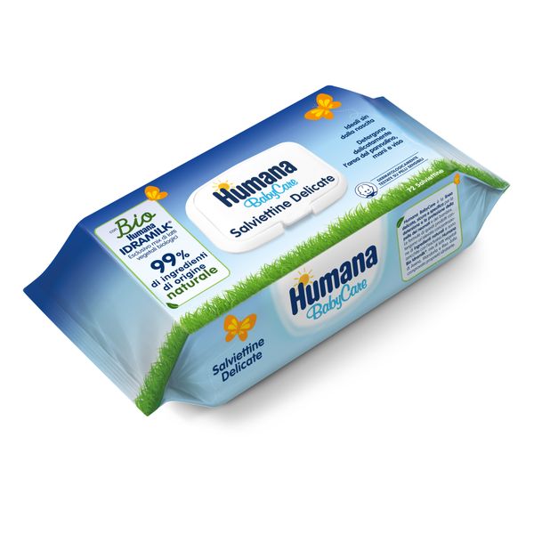 Salviettine delicatebaby care  72 pz - humana - Humana Baby