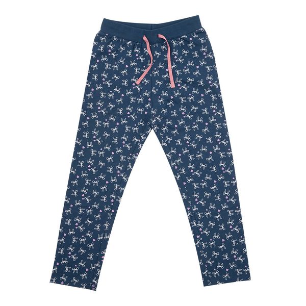 Pantalone french terry bimba blu stampato - Mawi
