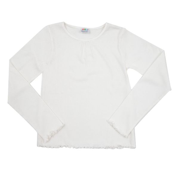 T-shirt basic manica lunga bimba bianca costina - Mawi
