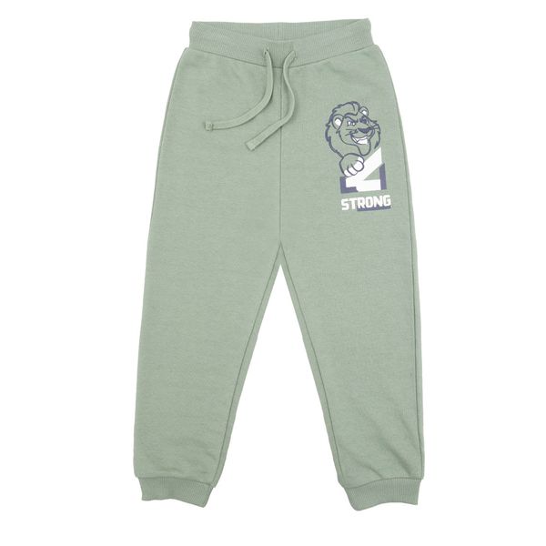 Pantalone felpato bimbo verde "leone" - Mawi