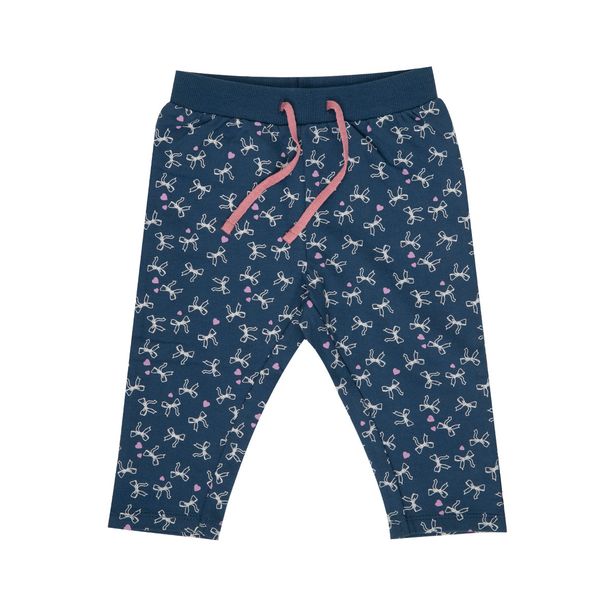 Pantalone french terry bimba blu stampato - Mawi