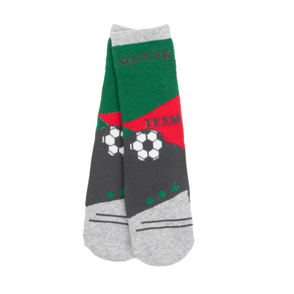 Calze antiscivolo bimbo girgio "soccer" - Mawi