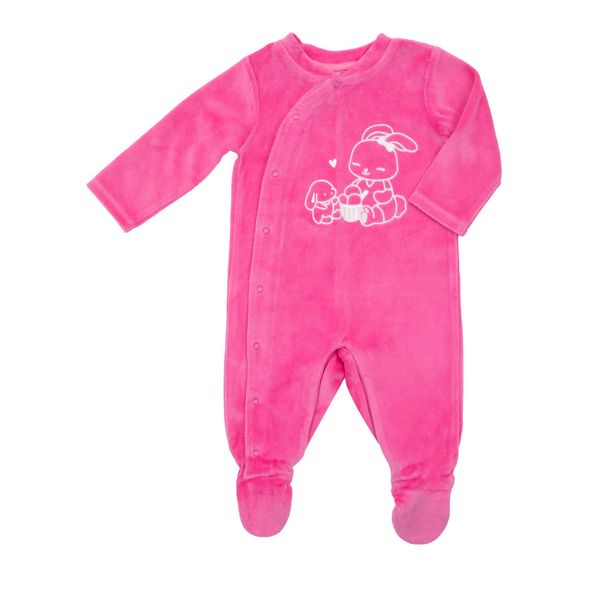 Tutina ciniglia bimba rosa stampata - Mawi