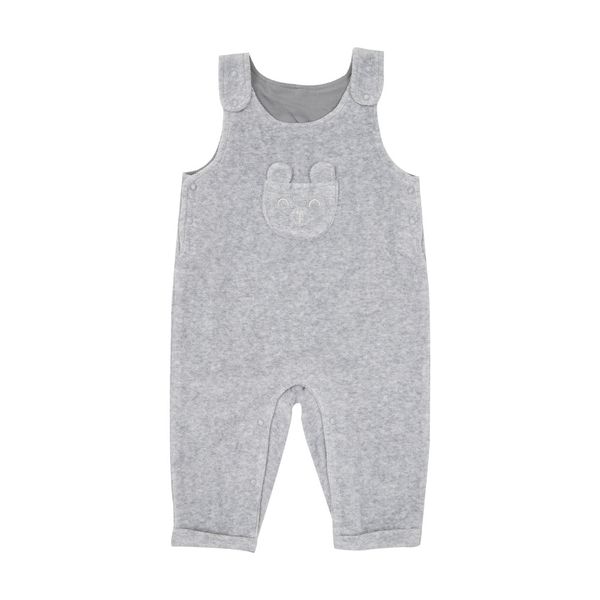 Salopette ciniglia bimbo grigia - Mawi