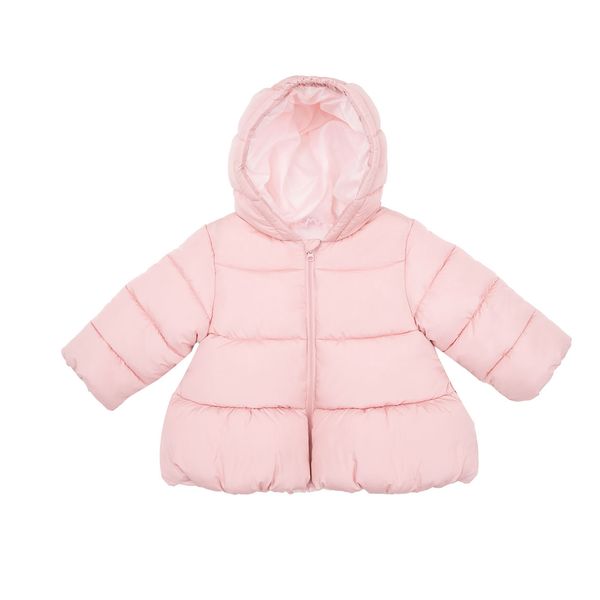 Piumino imbottito con cappuccio bimba rosa - Mawi