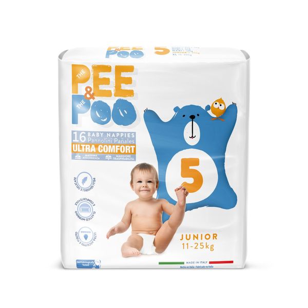 Pannolini ultra confort junior tg5 16 pz pee&poo - PEE&POO