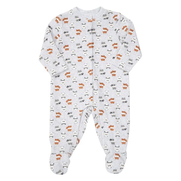 Tutina ciniglia grigia bimbo "animaletti" - Mawi