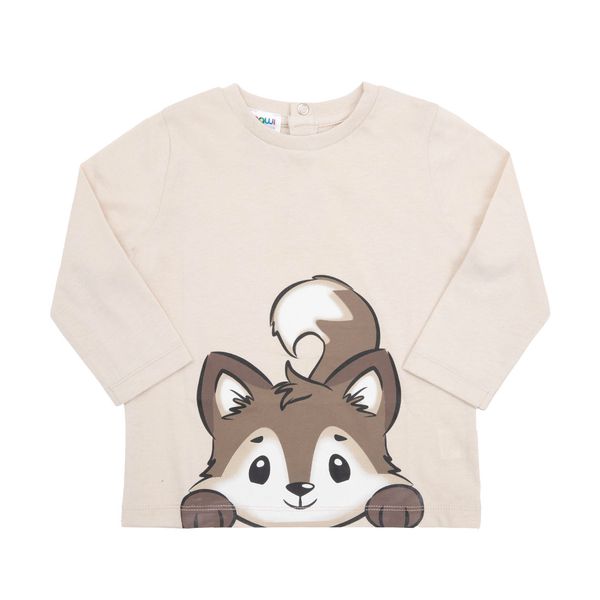 T-shirt maniche lunghe bimbo panna stampata - Mawi