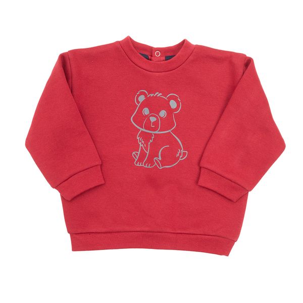 Felpa bimbo bordeaux "orsetto" - Mawi