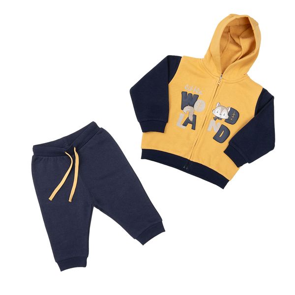 Completo jogging bimbo bicolor blu/giallo - Mawi