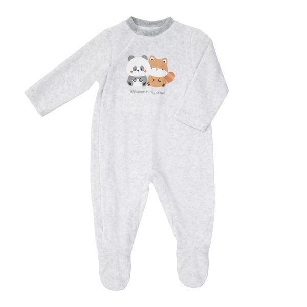 Tutina ciniglia bimbo grigio chiaro - Mawi