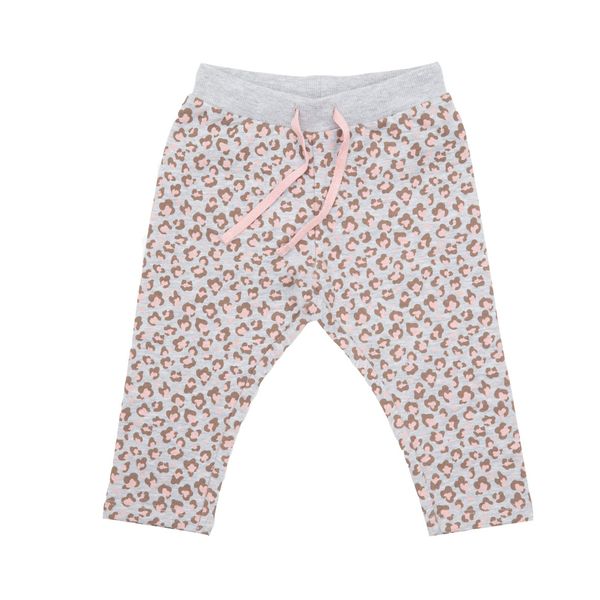 Pantalone felpato bimba grigio stampa maculata - Mawi
