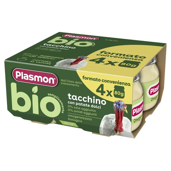 Omogeneizzato bio - tacchino 4x80g - plasmon - Plasmon