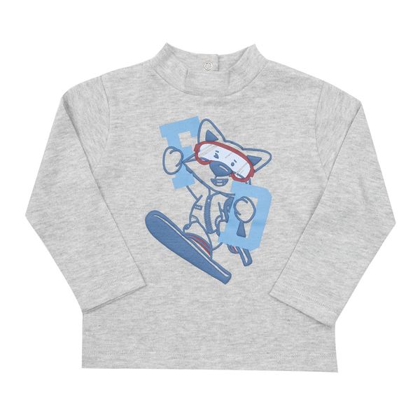 Lupetto bimbo grigio stampato - Mawi