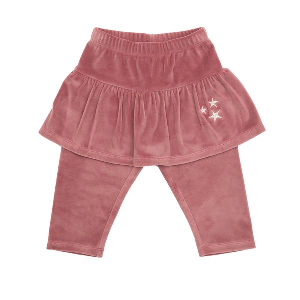 Legging ciniglia bimba rosa con balze - Mawi