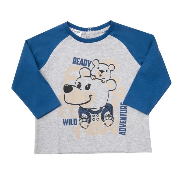 T-shirt jersey raglan bimbo bicolor stampata - Mawi