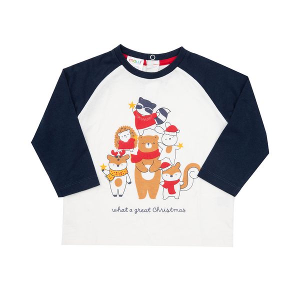 T-shirt manica lunga bimbo bicolor christmas - Mawi