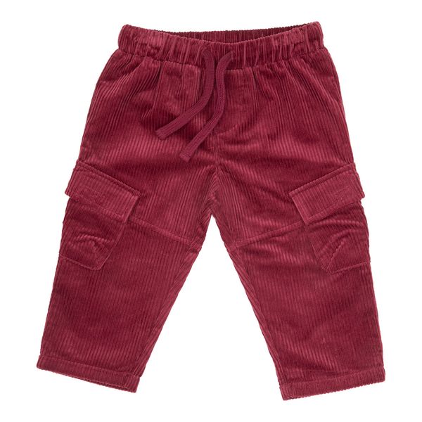 Pantalone velluto bimbo bordeaux - Mawi
