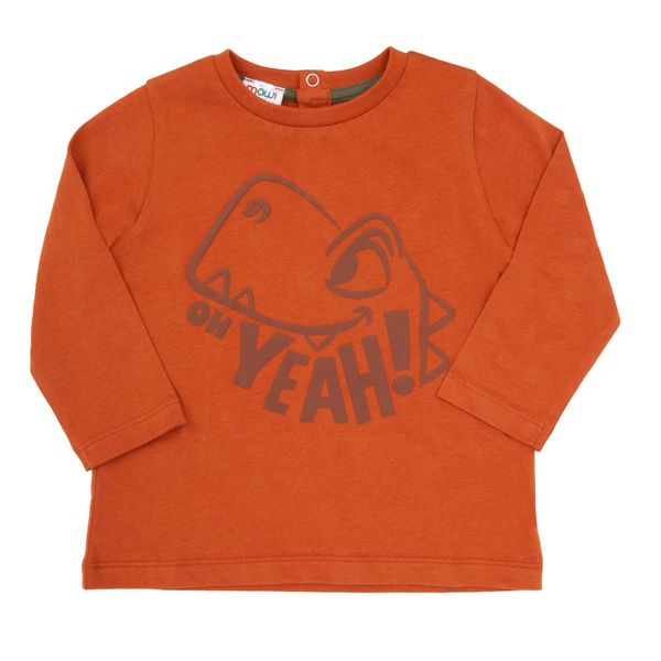 T-shirt manica lunga bimbo terra stampata - Mawi