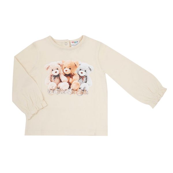 Maglia bimba bianca stampa "orsetti" - Mawi