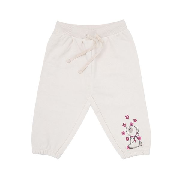 Pantalone felpato bimba beige stampa "animaletto" - Mawi