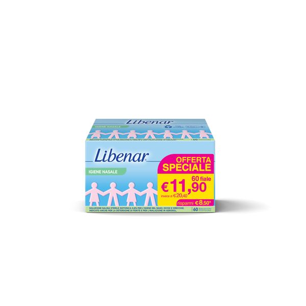Soluzione fisiologica isotonica sterile 60 fiale monodose - libenar - Libenar